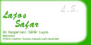 lajos safar business card